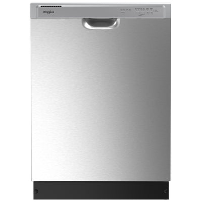 Whirlpool WDF341PAPM Dishwasher, 24 inch Exterior Width, 57 dB Decibel Level, Full Console, Plastic Interior, 4 Wash Cycles, 12 Capacity (Place Settings), 2 Loading Racks, Stainless Steel colour