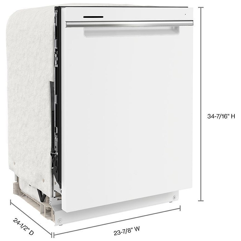 Whirlpool WDTA50SAKW Dishwasher, 24 inch Exterior Width, 47 dB Decibel Level, Fully Integrated, Stainless Interior, 5 Wash Cycles, 13 Capacity (Place Settings), 3 Loading Racks, White colour