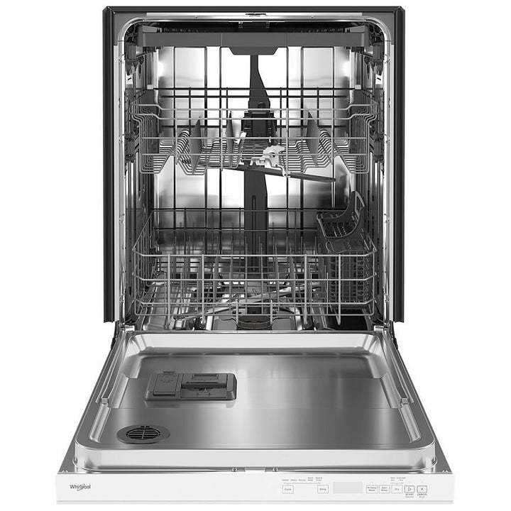 Whirlpool WDTA50SAKW Dishwasher, 24 inch Exterior Width, 47 dB Decibel Level, Fully Integrated, Stainless Interior, 5 Wash Cycles, 13 Capacity (Place Settings), 3 Loading Racks, White colour