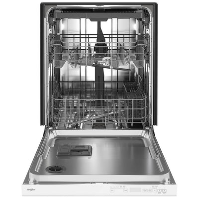 Whirlpool WDTA50SAKW Dishwasher, 24 inch Exterior Width, 47 dB Decibel Level, Fully Integrated, Stainless Interior, 5 Wash Cycles, 13 Capacity (Place Settings), 3 Loading Racks, White colour