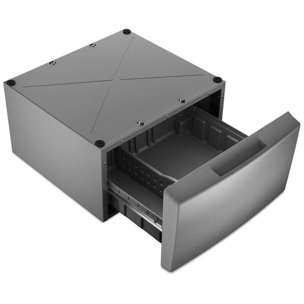 Whirlpool WFP2715RR Pedestal, Silver colour 15.5" Pedestal for Front Load Washer and Dryer with Storage for YWED6720RR