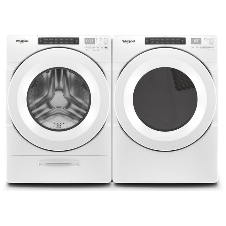 Whirlpool WFW5620HW Front Load Washer, 27 inch Width, ENERGY STAR Certified, 5.2 cu. ft. Capacity, Steam Clean, 37 Wash Cycles, 5 Temperature Settings, Stackable, 1200 RPM Washer Spin Speed, Water Heater & White Color
