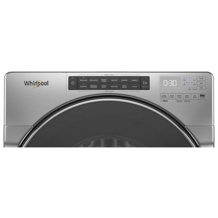 Whirlpool WFW6620HW Front Load Washer, 27 inch Width, ENERGY STAR Certified, 5.2 cu. ft. Capacity, Steam Clean, 37 Wash Cycles, 5 Temperature Settings, Stackable, 1200 RPM Washer Spin Speed, Water Heater, White colour Load & Go XL Plus Dispenser