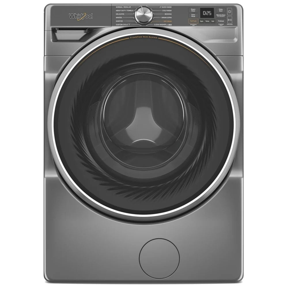 Whirlpool WFW6720RR Front Load Washer, 27 inch Width, 5.8 cu. ft. Washer Capacity, 1,160 RPM Washer Spin Speed, 12 Wash Cycles, 5 Temperature Settings, Water Heater, Steam Clean, ENERGY STAR Certified, Wifi Enabled, Other colour