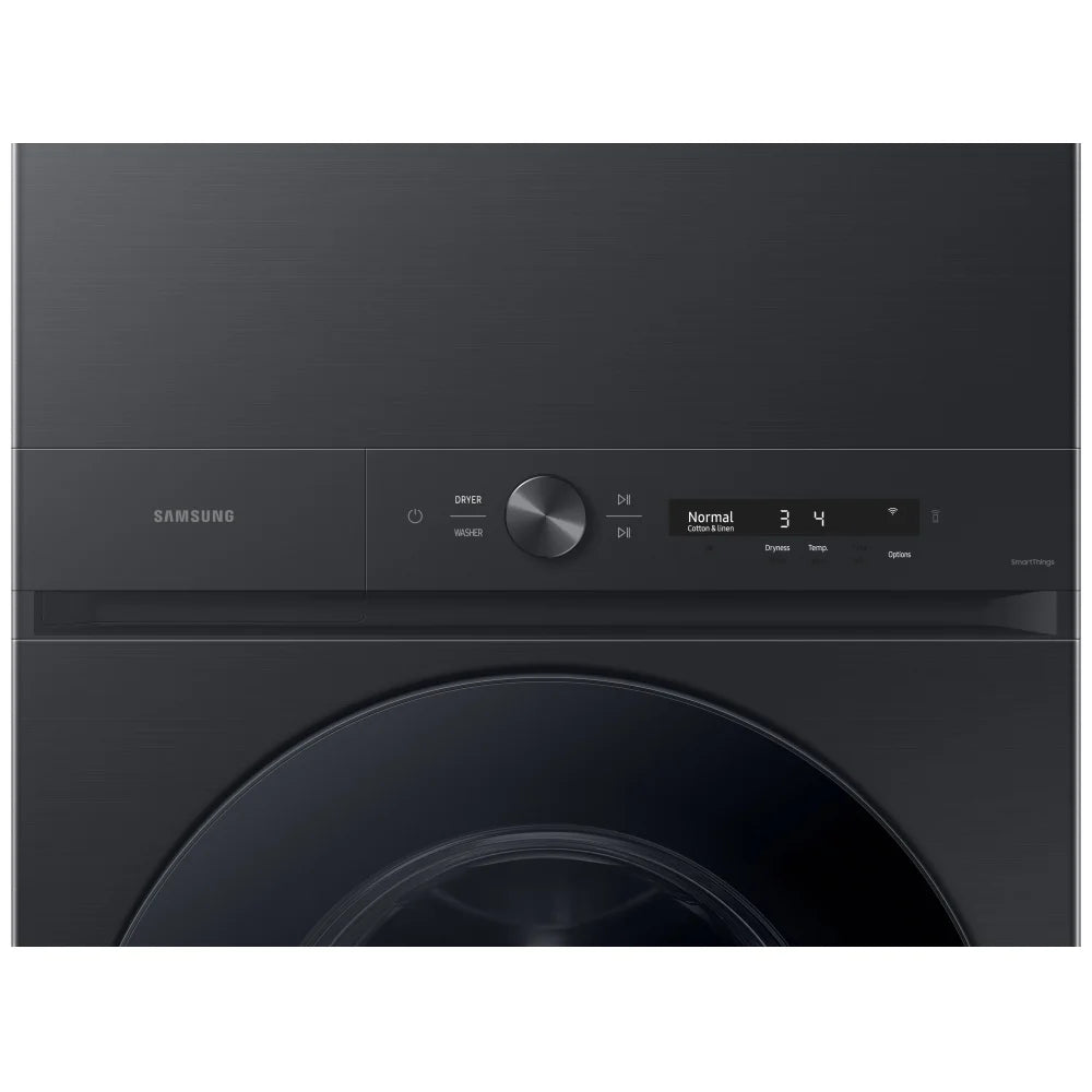 Samsung WH46DBH550EVAC Laundry Center, SmartDial AI Panel, Auto Dispenser, VRT+, Steam Wash Steam Dry, Laundry Hub, Black Stainless Steel colour