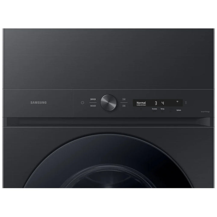 Samsung WH46DBH550EVAC Laundry Center, SmartDial AI Panel, Auto Dispenser, VRT+, Steam Wash Steam Dry, Laundry Hub, Black Stainless Steel colour