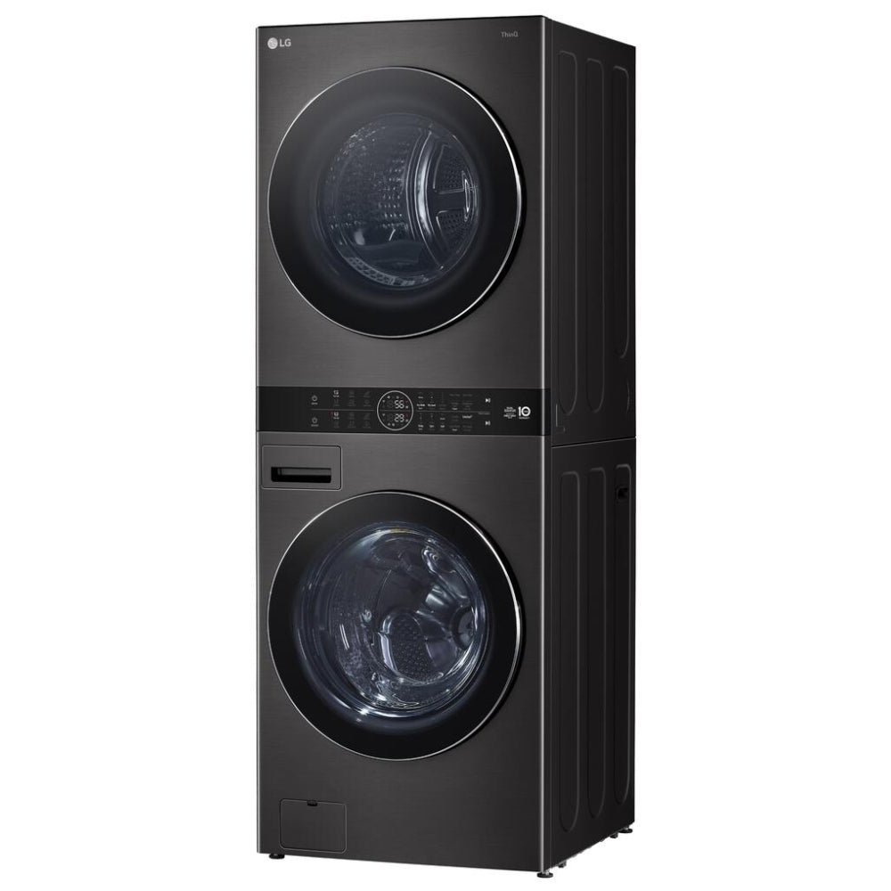 LG WKHC252HBA Laundry Center, AI DD, TurboWash 360, Washtower, Ventless - Heat Pump, Black Stainless Steel colour