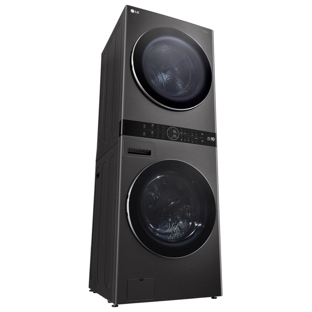 LG WKHC252HBA Laundry Center, AI DD, TurboWash 360, Washtower, Ventless - Heat Pump, Black Stainless Steel colour
