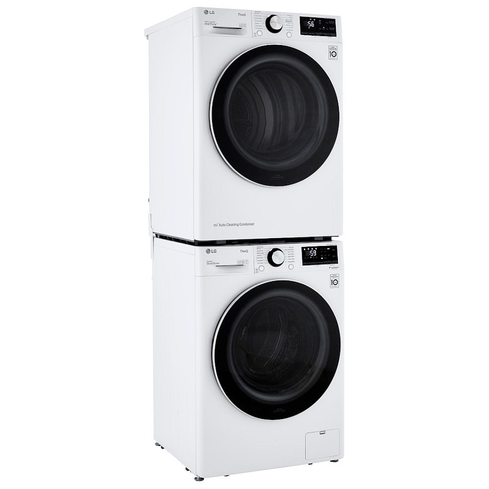 LG WM1455HWA Front Load Washer, 24 inch Width, ENERGY STAR Certified, 2.6 cu. ft. Capacity, Steam Clean, 9 Wash Cycles, 5 Temperature Settings, Stackable, 1400 RPM Washer Spin Speed, Wifi Enabled, White colour AI DD