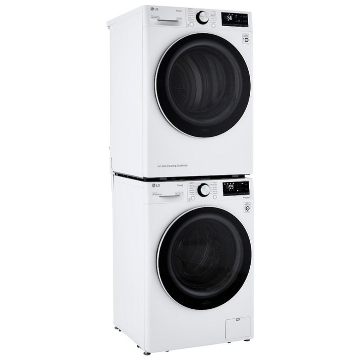 LG WM1455HWA Front Load Washer, 24 inch Width, ENERGY STAR Certified, 2.6 cu. ft. Capacity, Steam Clean, 9 Wash Cycles, 5 Temperature Settings, Stackable, 1400 RPM Washer Spin Speed, Wifi Enabled, White colour AI DD