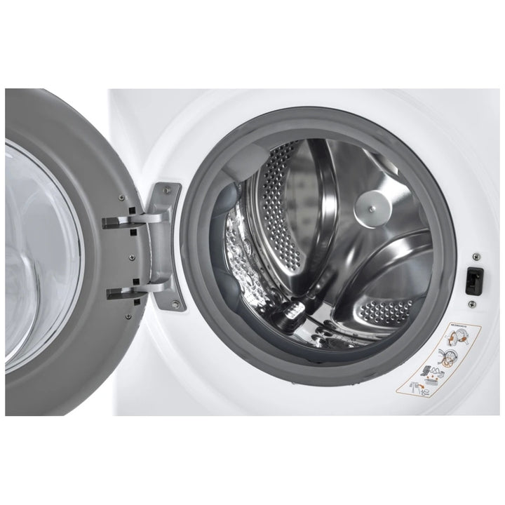 LG WM1455HWA Front Load Washer, 24 inch Width, ENERGY STAR Certified, 2.6 cu. ft. Capacity, Steam Clean, 9 Wash Cycles, 5 Temperature Settings, Stackable, 1400 RPM Washer Spin Speed, Wifi Enabled, White colour AI DD