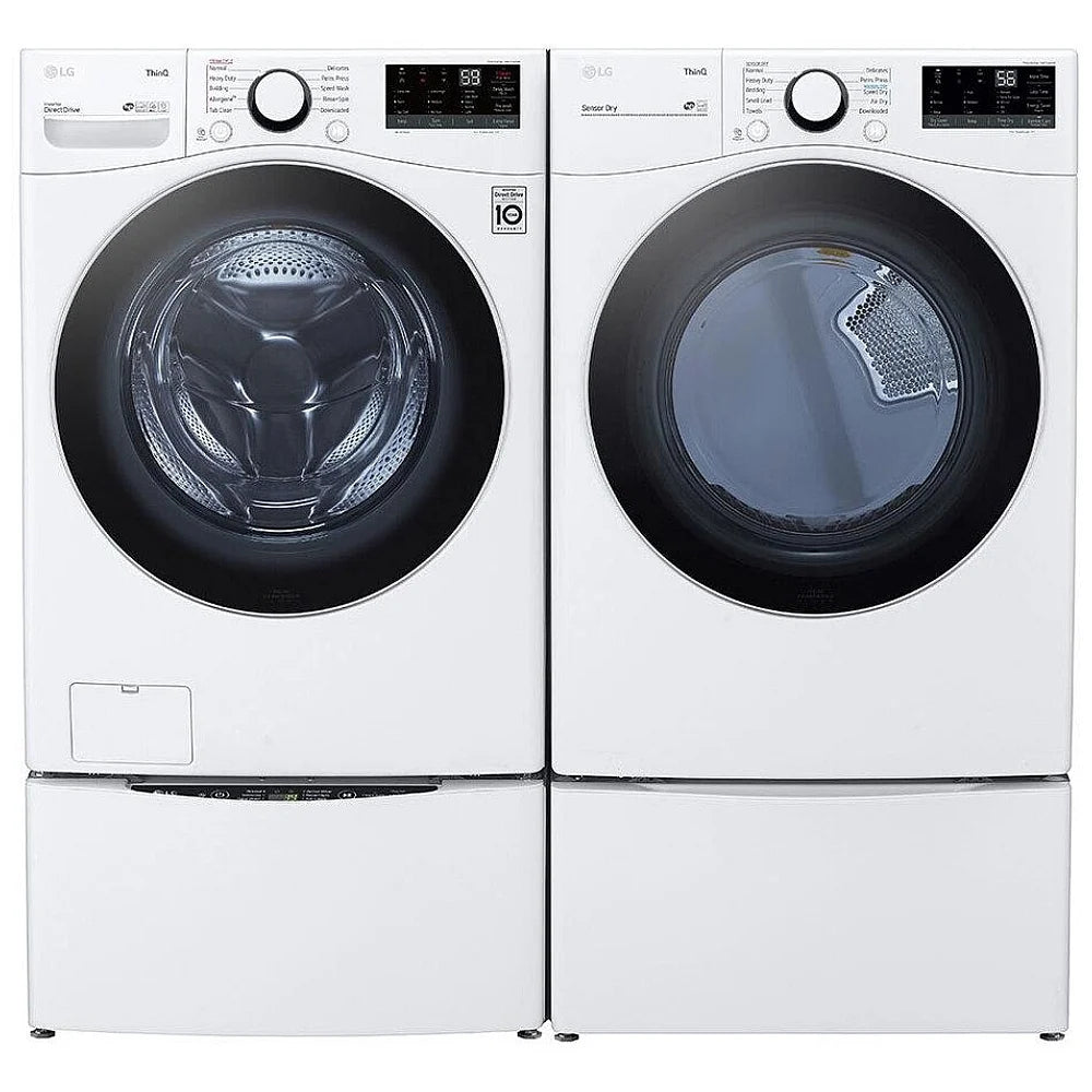 LG WM3600HWA Front Load Washer, 27" Width, ENERGY STAR Certified, 5.2 cu. ft. Capacity, Steam Clean, 10 Wash Cycles, 5 Temperature Settings, Stackable, 1300 RPM Washer Spin Speed, Wifi Enabled, White colour AI DD