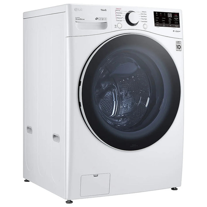 LG WM3600HWA Front Load Washer, 27" Width, ENERGY STAR Certified, 5.2 cu. ft. Capacity, Steam Clean, 10 Wash Cycles, 5 Temperature Settings, Stackable, 1300 RPM Washer Spin Speed, Wifi Enabled, White colour AI DD
