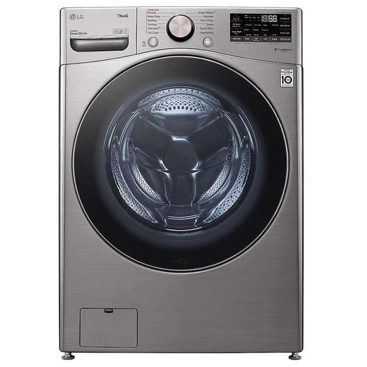 LG WM3850HVA Front Load Washer, 27 inch Width, 5.2 cu. ft. Washer Capacity, 1,300 RPM Washer Spin Speed, 12 Wash Cycles, 5 Temperature Settings, Steam Clean, ENERGY STAR Certified, Wifi Enabled, Graphite Steel
