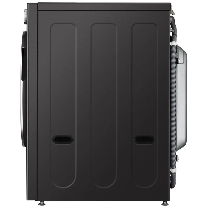 LG WM6700HBA Front Load Washer, 27" Width, ENERGY STAR Certified, 5.8 cu. ft. Capacity, Steam Clean, 25 Wash Cycles, 5 Temperature Settings, Stackable, 1300 RPM Washer Spin Speed, Wifi Enabled, Black Stainless Steel color ez Dispense,