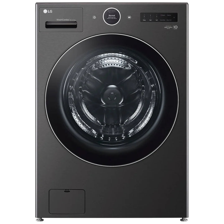 LG WM6998HBA All-in-One Washer Dryer Combo, 27 inch Width, 5.7 cu. ft. Washer Capacity, Steam Clean, 30 Wash Cycles, 5 Temperature Settings, 1,300 RPM Washer Spin Speed, Wifi Enabled, Electric, Black Stainless Steel colour AI DD, TurboWash 360, ezDispense