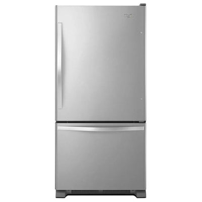 Whirlpool WRB329RFBM Bottom Freezer Refrigerator, 30 inch Width, ENERGY STAR Certified, 18.5 cu. ft. Capacity, Stainless Steel colour