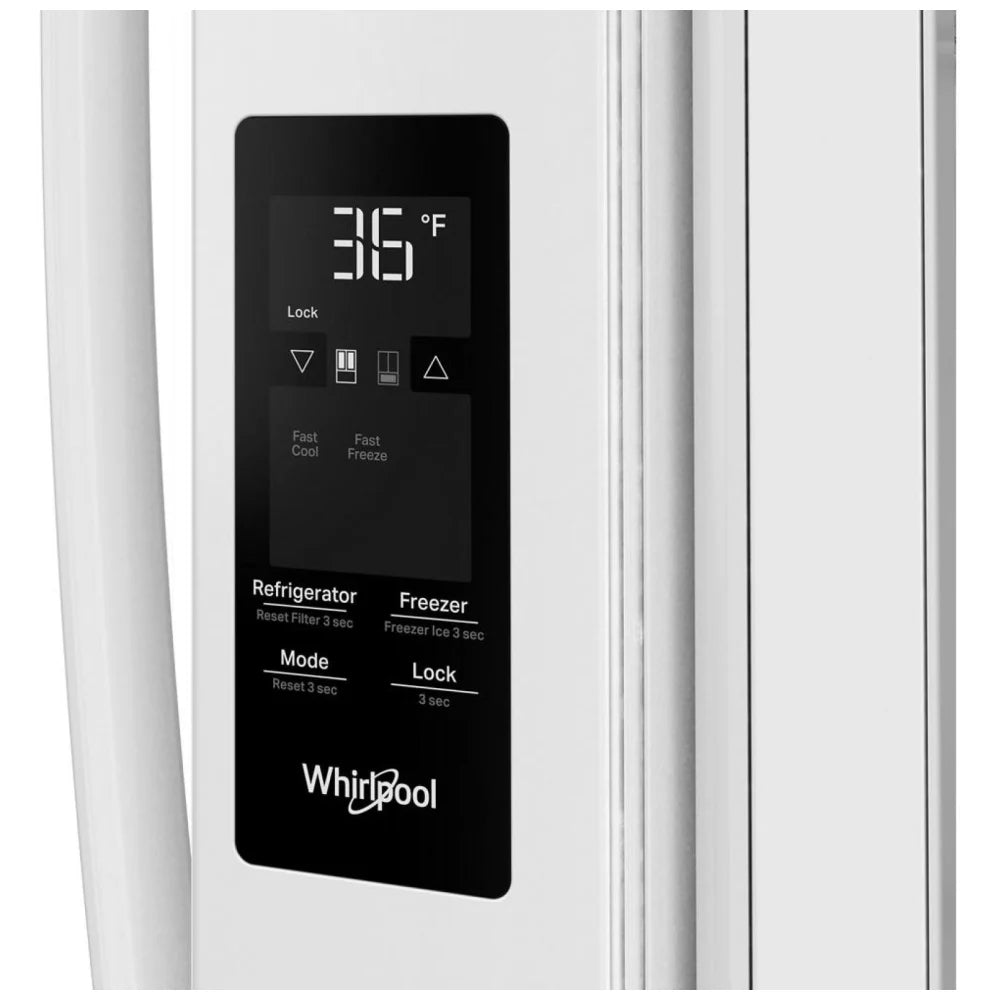 Whirlpool WRFF3136SW French Door Refrigerator, 36 inch Width, 31 cu. ft. Capacity, Ice Dispenser (Freezer Located), ENERGY STAR Certified, White colour