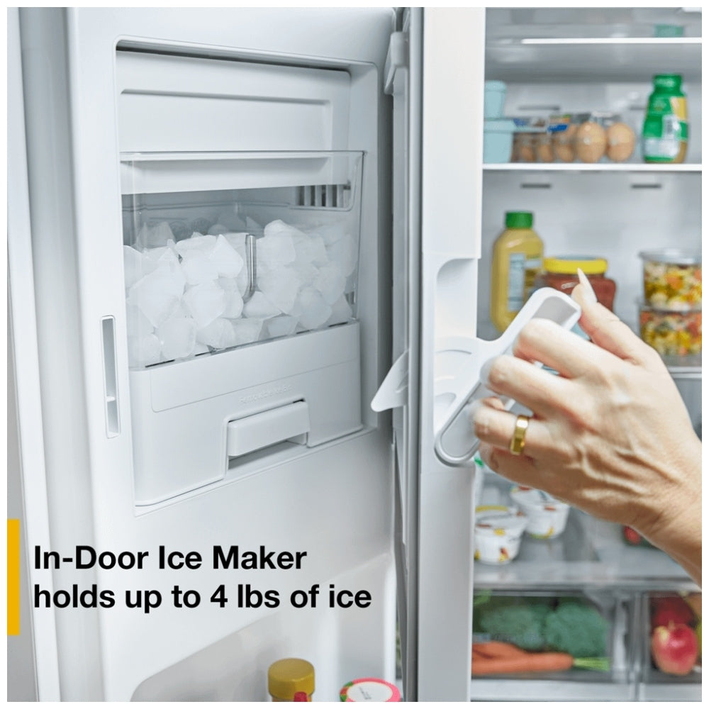 Whirlpool WRFF3536SW French Door Refrigerator, 36 inch Width, 30 cu. ft. Capacity, Water Dispenser (Exterior), Ice Dispenser (Thru Door), ENERGY STAR Certified, White colour