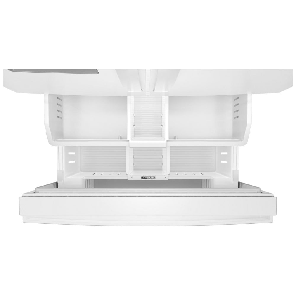 Whirlpool WRFF3536SW French Door Refrigerator, 36 inch Width, 30 cu. ft. Capacity, Water Dispenser (Exterior), Ice Dispenser (Thru Door), ENERGY STAR Certified, White colour