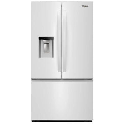 Whirlpool WRFF3536SW French Door Refrigerator, 36 inch Width, 30 cu. ft. Capacity, Water Dispenser (Exterior), Ice Dispenser (Thru Door), ENERGY STAR Certified, White colour