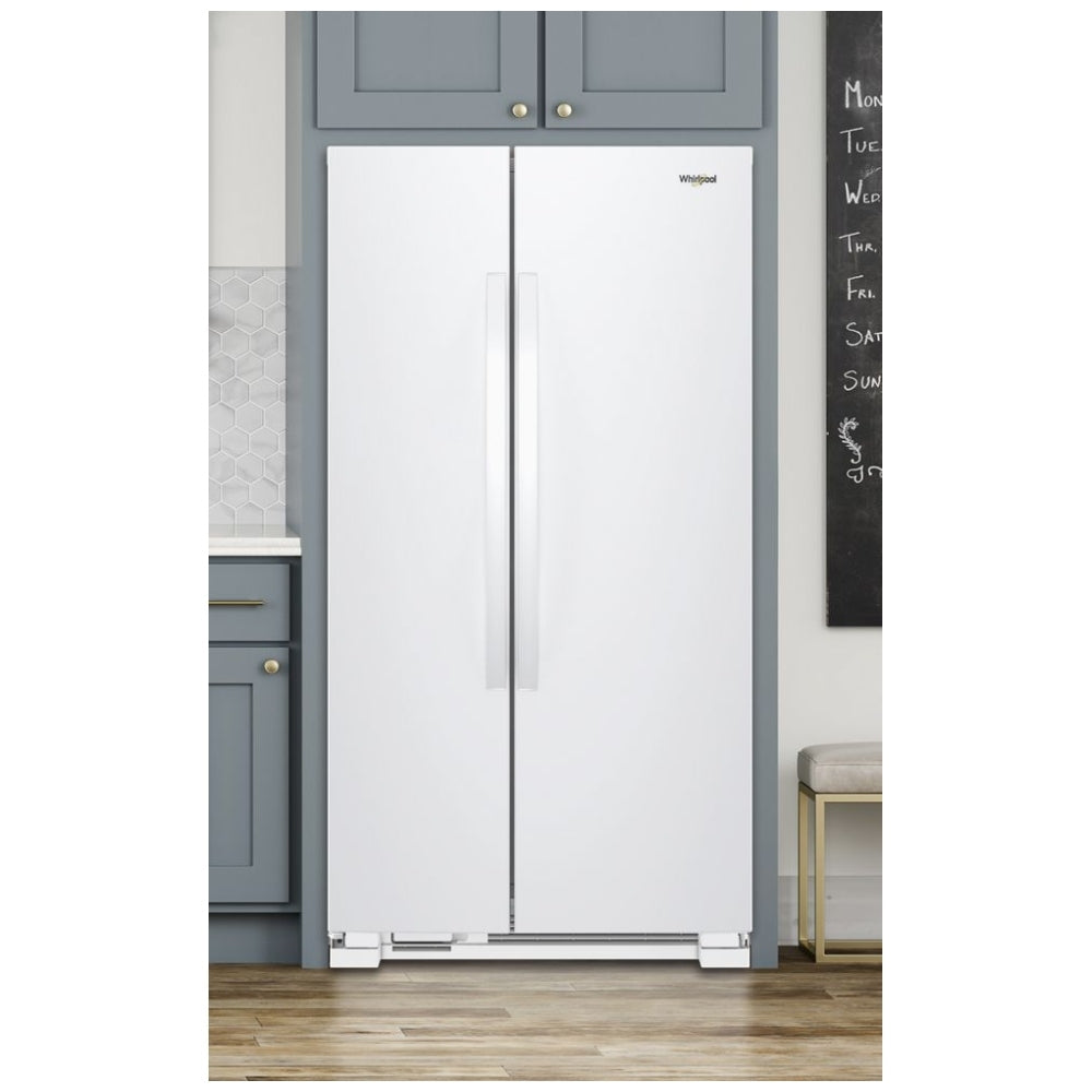 Whirlpool WRS315SNHW Side by Side Refrigerator, 36 inch Width, Optional Ice Maker (Special Order), 25.1 cu. ft. Capacity, White colour