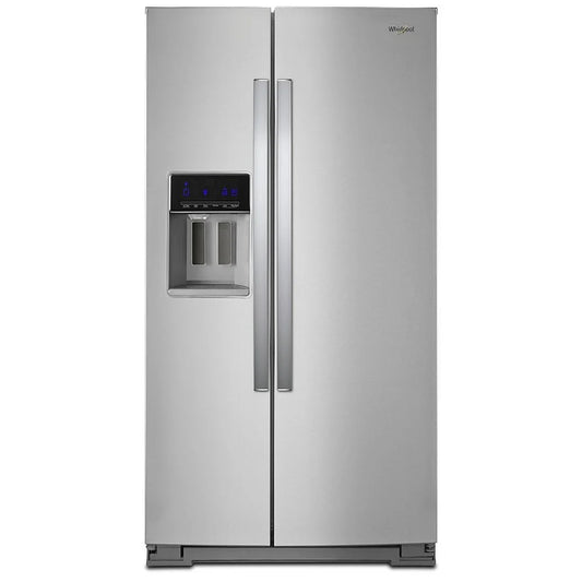 Whirlpool WRS571CIHZ Side by Side Refrigerator, 36 inch Width, Counter Depth, Ice Dispenser (Thru Door), Water Dispenser (Exterior), 20.5 cu. ft. Capacity, Stainless Steel color REFURBISHED 1 YEAR WARRANTY