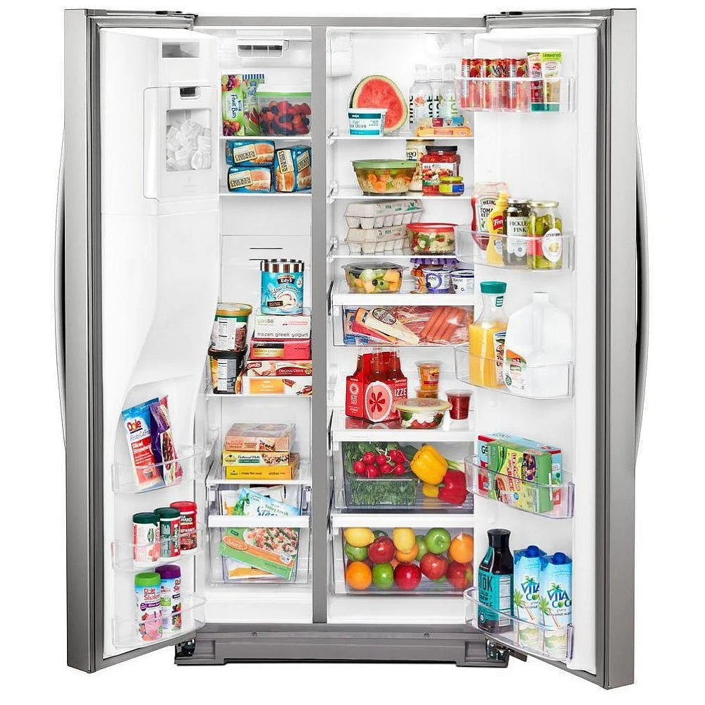 Whirlpool WRS571CIHZ Side by Side Refrigerator, 36 inch Width, Counter Depth, Ice Dispenser (Thru Door), Water Dispenser (Exterior), 20.5 cu. ft. Capacity, Stainless Steel color REFURBISHED 1 YEAR WARRANTY