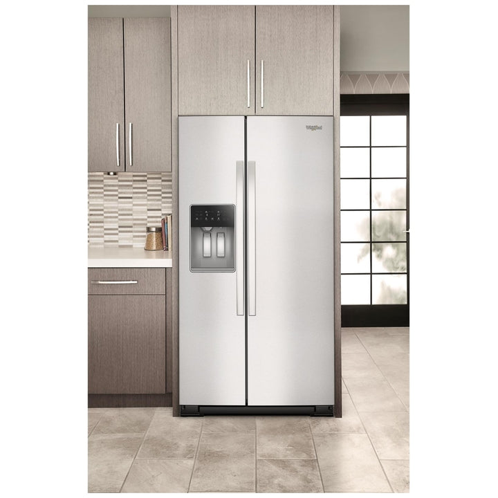 Whirlpool 36" 28.7 Cu. Ft. Side-By-Side Refrigerator with Water & Ice Dispenser (WRSF5536RZ) - Fingerprint Resistant Stainless Steel