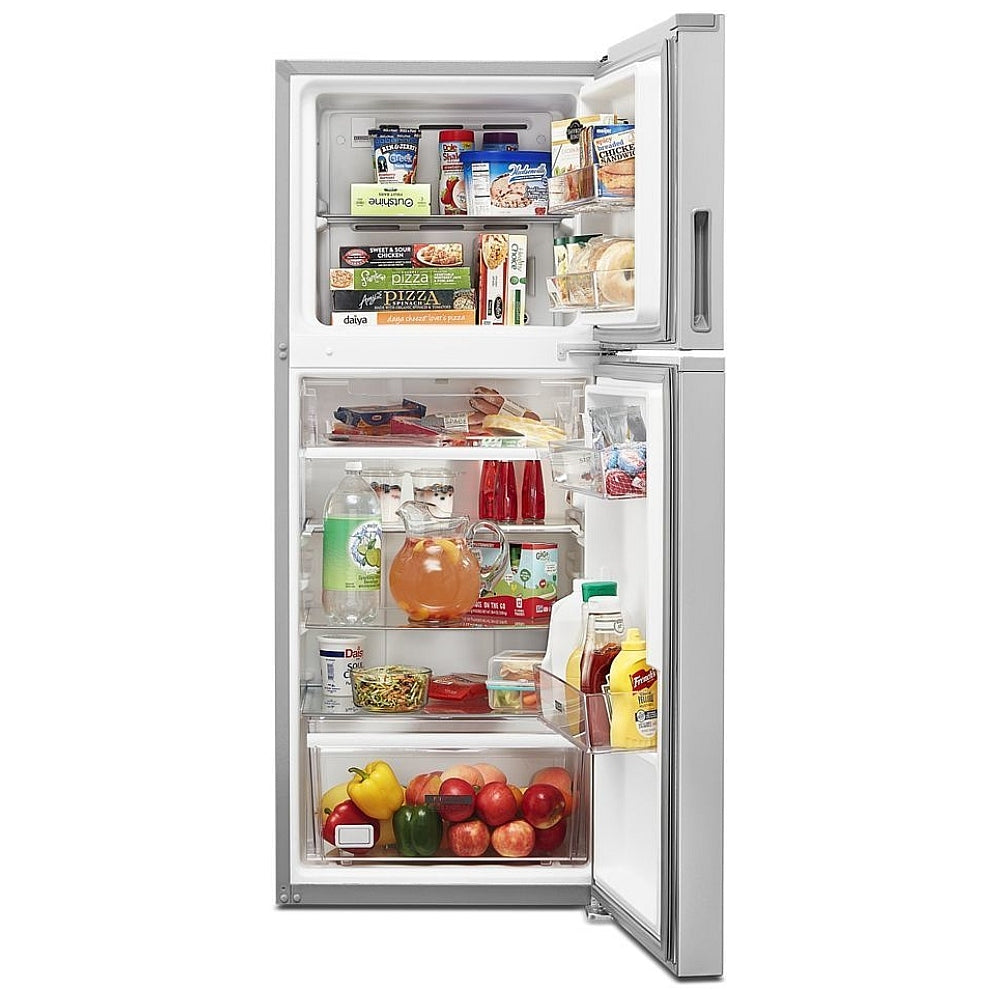 Whirlpool WRT312CZJZ Top Freezer Refrigerator, 24 inch Width, 11.6 cu. ft. Capacity, Optional Ice Maker (Special Order), Counter Depth, Stainless Steel color REFURBISHED 1 YEAR WARRANTY