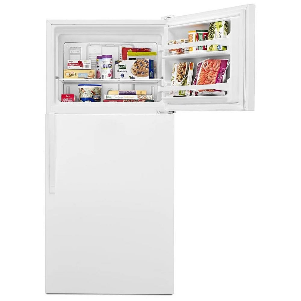 Whirlpool WRT318FZDW Top Freezer Refrigerator, 30 inch Width, 18.2 cu. ft. Capacity, Optional Ice Maker (Special Order), White colour