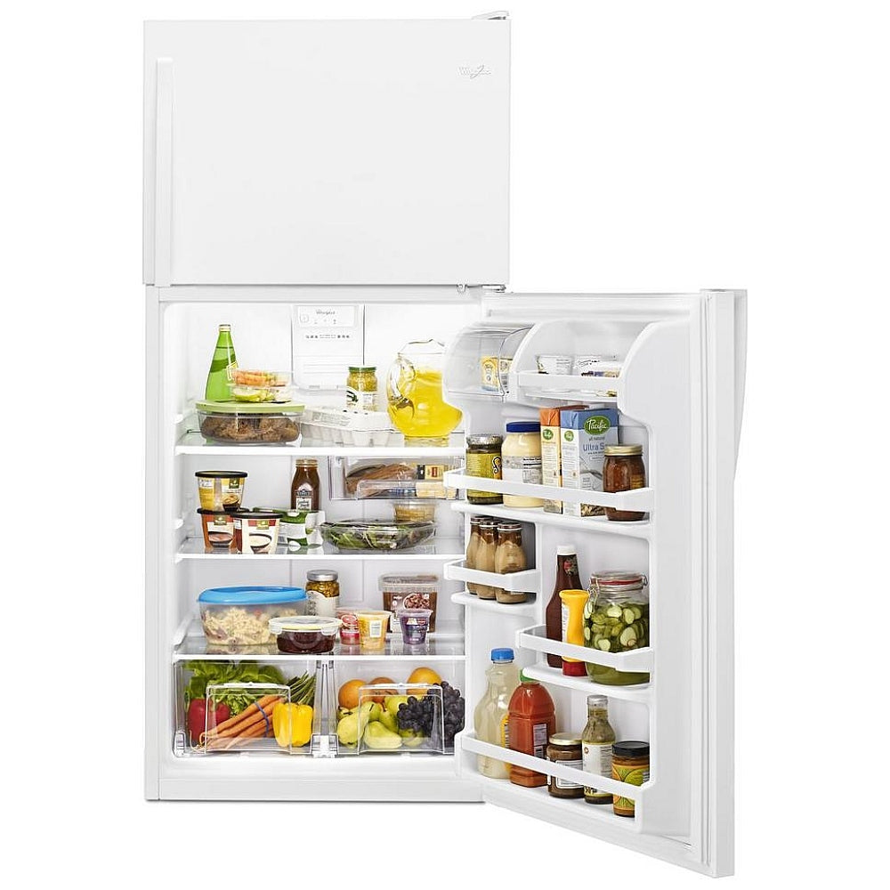 Whirlpool WRT318FZDW Top Freezer Refrigerator, 30 inch Width, 18.2 cu. ft. Capacity, Optional Ice Maker (Special Order), White colour
