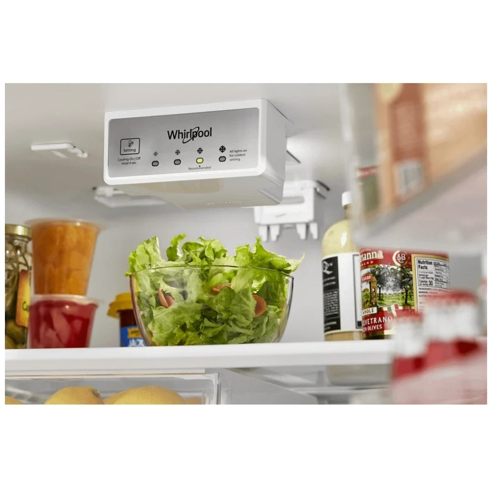 Whirlpool WRTX5328PW Top Freezer Refrigerator, 28 inch Width, ENERGY STAR Certified, 16.3 cu. ft. Capacity, Optional Ice Maker (Special Order), Counter Depth, White color
