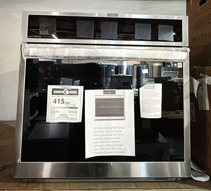 LG WSEP4727F Single Wall Oven, 30 inch Exterior Width, True Convection, Self Clean, 4.7 cu. ft. Capacity, Temperature Probe, Wifi Enabled, Air Fry, Stainless Steel colour Air Fry, True European Convection