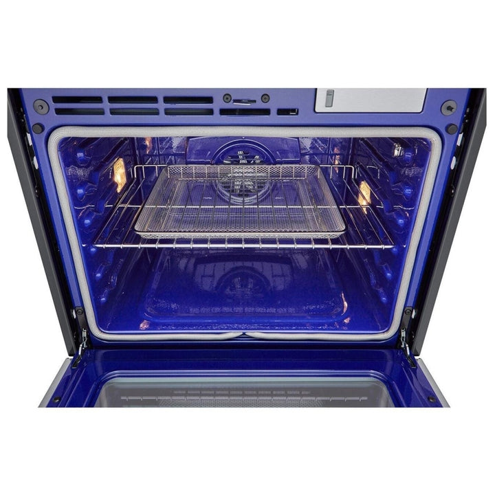 LG Studio WSES4728F Single Wall Oven, 30 inch Exterior Width, True Convection, 4.7 cu. ft. Capacity, Air Fry, Stainless Steel colour InstaView Window, Telescopic Gliding Extension Rack, Soft Close Door, True European Convection, Steam Sous Vide, Air Fry