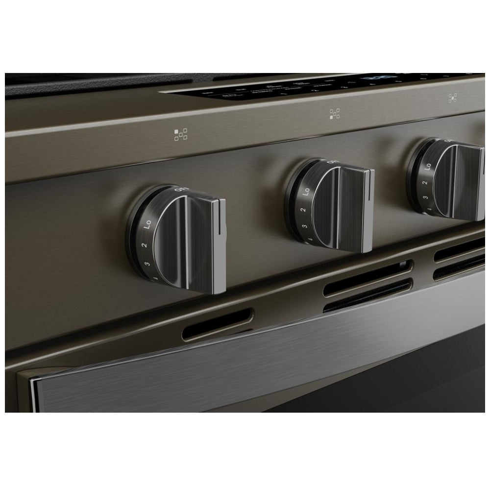 Whirlpool 30" 5.0 Cu. Ft. True Convection 5-Burner Slide-In Gas Air Fry Range (WSGS7530RV) - Black-on-Stainless