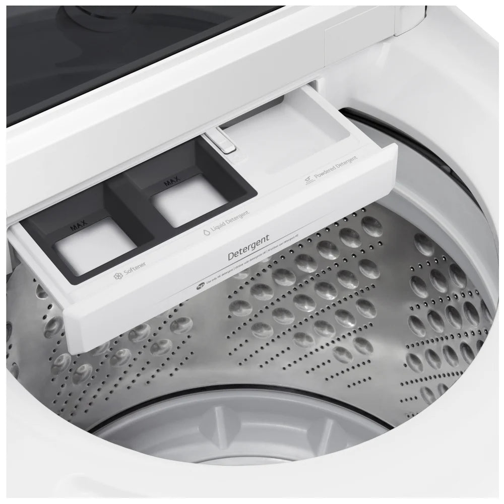 LG WT8200CW Top Load Washer, 27 inch Width, 5.8 cu. ft. Washer Capacity, 800 RPM Washer Spin Speed, 8 Wash Cycles, 5 Temperature Settings, ENERGY STAR Certified, Wifi Enabled, White colou