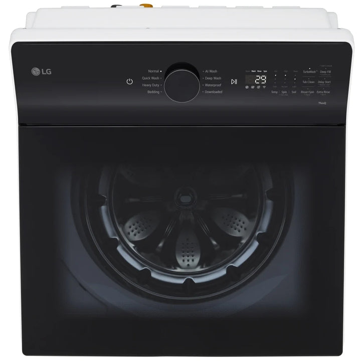 LG Top Load Washer, ENERGY STAR Certified, 6.1 cu. ft. Washer Capacity, 8 Wash Cycles, 5 Temperature Settings, 950 RPM Washer Spin Speed, Impeller, Wifi Enabled, White colour WT8400CW