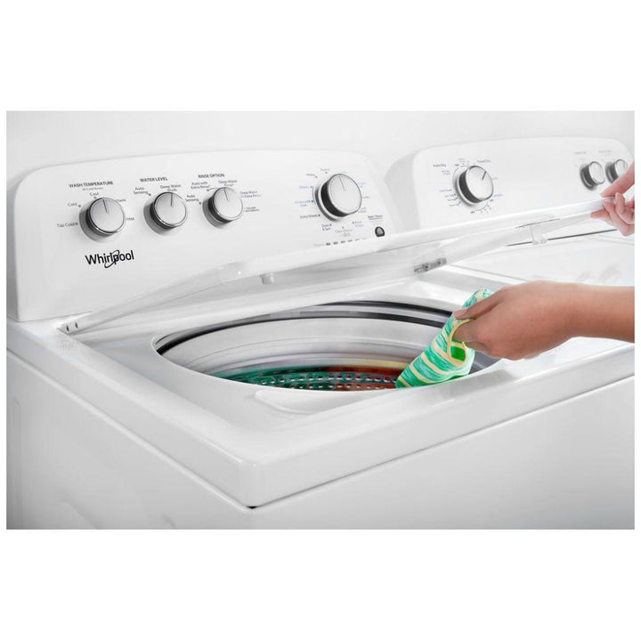 Whirlpool WTW4855HW Top Load Washer, 27 inch Width, Agitator, 4.4 cu. ft. Capacity, 12 Wash Cycles, 5 Temperature Settings, 700 RPM Washer Spin Speed, White colour (Contains Agitator)