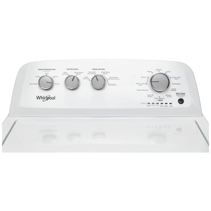 Whirlpool WTW4855HW Top Load Washer, 27 inch Width, Agitator, 4.4 cu. ft. Capacity, 12 Wash Cycles, 5 Temperature Settings, 700 RPM Washer Spin Speed, White colour (Contains Agitator)