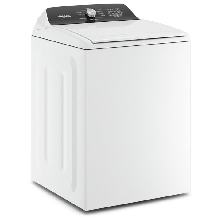 Whirlpool WTW5015LW Top Load Washer, 5.2 cu. ft. Washer Capacity, 12 Wash Cycles, 5 Temperature Settings, 770 RPM Washer Spin Speed, White colour (Contains Agitator), Water Faucet