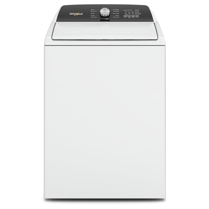 Whirlpool WTW5015LW Top Load Washer, 5.2 cu. ft. Washer Capacity, 12 Wash Cycles, 5 Temperature Settings, 770 RPM Washer Spin Speed, White colour (Contains Agitator), Water Faucet