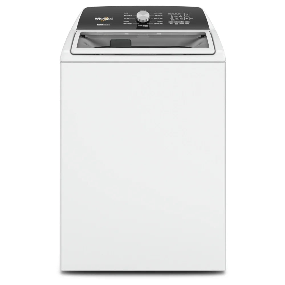 Whirlpool WTW5057LW Top Load Washer, 27 inch Width, 5.5 cu. ft. Washer Capacity, 770 RPM Washer Spin Speed, 12 Wash Cycles, 5 Temperature Settings, White colour (2-in-1 Removable Agitator),Water Faucet