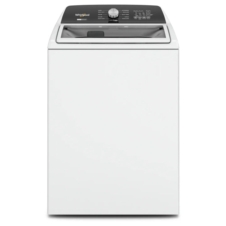 Whirlpool WTW5057LW Top Load Washer, 27 inch Width, 5.5 cu. ft. Washer Capacity, 770 RPM Washer Spin Speed, 12 Wash Cycles, 5 Temperature Settings, White colour (2-in-1 Removable Agitator),Water Faucet
