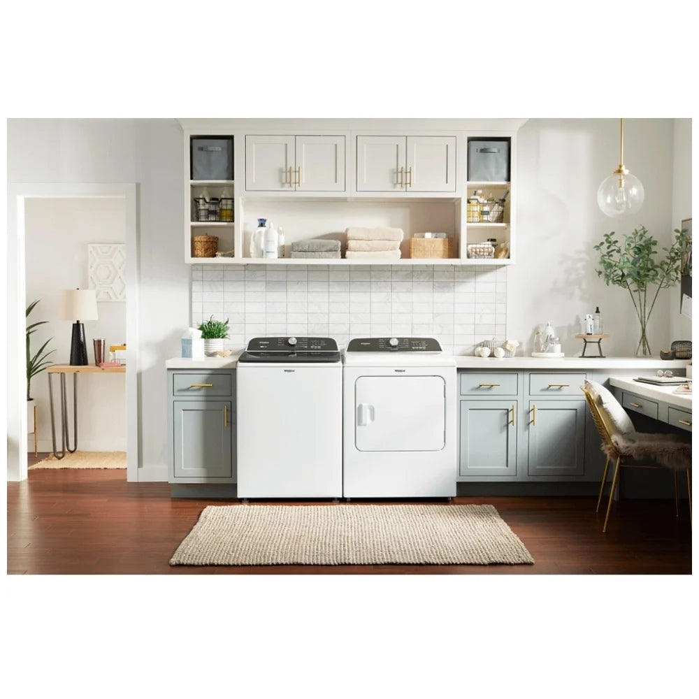 Whirlpool WTW6157PW Top Load Washer, 27 inch Width, 6.1 cu. ft. Washer Capacity, 850 RPM Washer Spin Speed, 10 Wash Cycles, 5 Temperature Settings, ENERGY STAR Certified, Water Heater, White colour 2-in-1 Removable Agitator