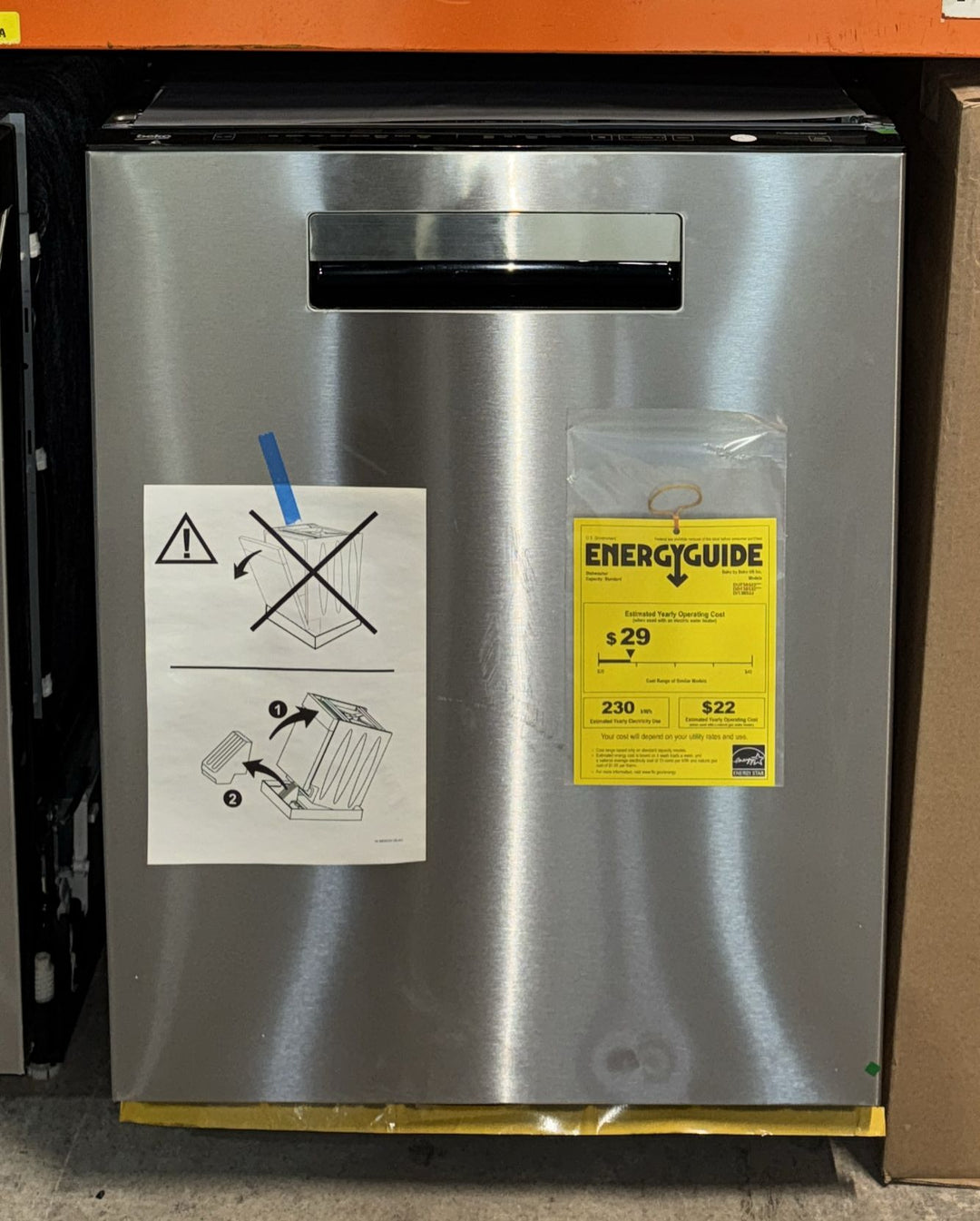 Beko Tall Tub Dishwasher, 45 dBA, 16 Place Settings - DDT38532XHW