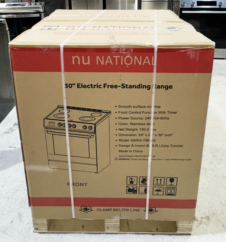 NU National 30" Electric Free-Standing Range with Smooth Cooktop – SMRS-78630S - Oxbury Warehouse