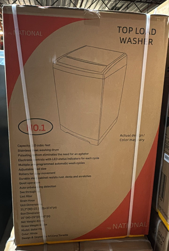 NU National 3.0 Cu. Ft. Top Load Washer - Model: SMW-78610