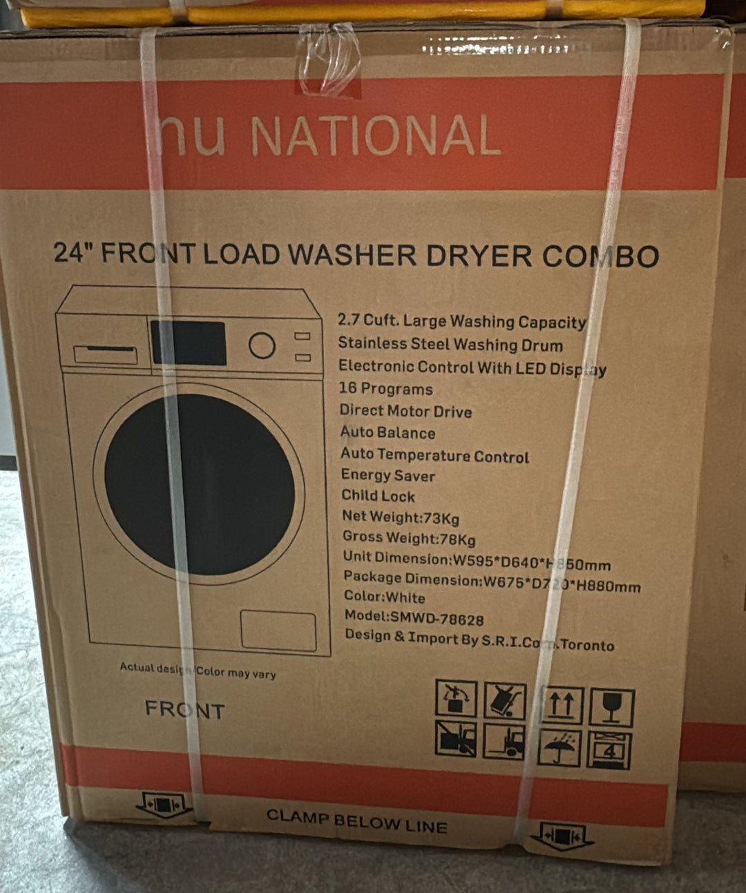 NU National 24 in Washer Dryer Combo - Model: SMWD-78628