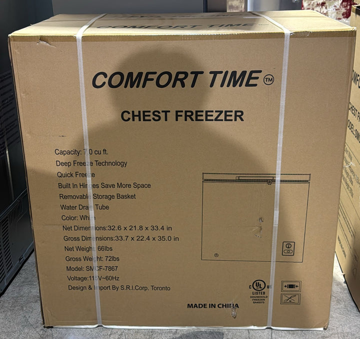 Comfort Time 7.0 Cu. Ft. Chest Freezer - Model: SMCF-7867